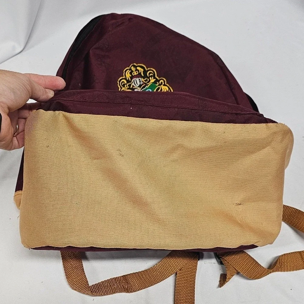 Harry Potter Hogwarts Crest Backpack Burgundy Tan Wizarding World School Bag